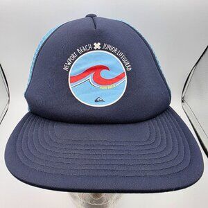 Quiksilver Newport Beach Junior Lifeguard Adults Blue Trucker Hat Casual Outdoor
